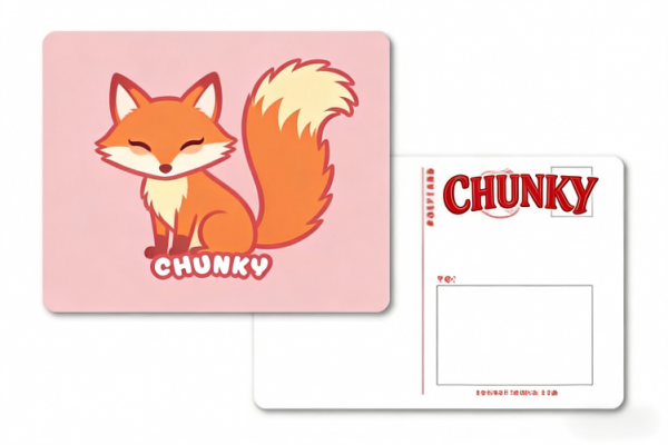 Smiling Chunky Fox 5x7 Postcard