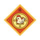 Bright Rooster Zodiac Door Plaque (8×8)