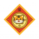 Vibrant Tiger Zodiac Door Plaque (8×8)